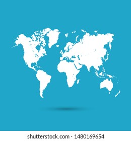 Color world map vector modern