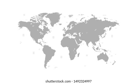 Color world map vector modern