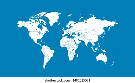 Color world map vector modern