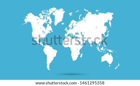 Color world map vector modern