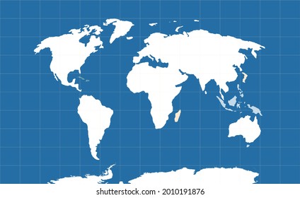 Color World Map Vector Template