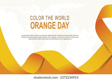 Color the World Orange Day background. Vector illustration.