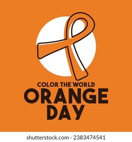 Color El Día Mundial De La Naranja. El primer lunes de noviembre. Vector de diseño plano. Eps 10.