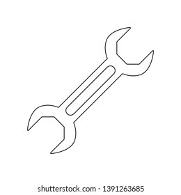 color wrench icon. Element of construction tools for mobile concept and web apps icon. Outline, thin line icon for website design and development, app development