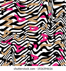 color writing zigzag pattern and background texture abstract