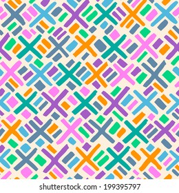 Color "X"es geometric  vector background 