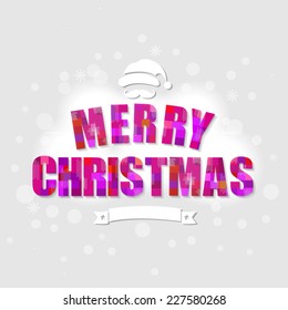 Afiche de navidad de color con malla gradiente, ilustración vectorial