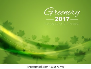 Color del fondo abstracto de la vegetación 2017. Olas vectoriales y diseño gráfico de hojas de verano