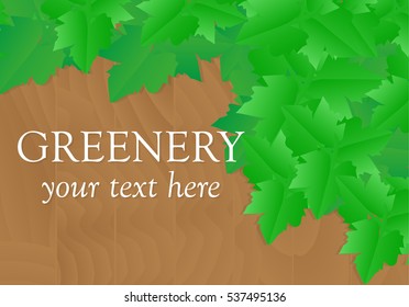 Color of the year 2017 Greenery abstract background. Vector illustration.