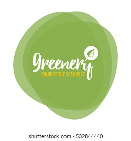 Color of the year 2017. Greenery beautiful trendy background, card, label.
