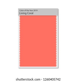 Color of the year 2019 - Living Coral. Living Coral swatch.