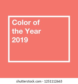 Color of the Year 2019 , vector illustration