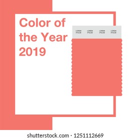 Color of the Year 2019 , vector illustration