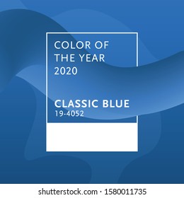 Color of the Year 2020 Classic Blue Vector Illustration Background Trendy Palette Swatch