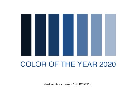 Color of the Year 2020 Classic Blue. Background fashionable palette.