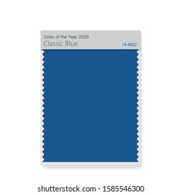 Color of the year 2020 - Classic blue. Classic blue swatch. Blue Mockup. Vector illustration of palette