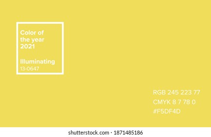 Color of the year 2021. Yellow graphic design 2021