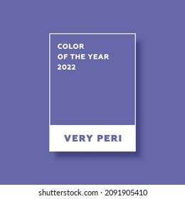 Color Of The Year 2022. Very Peri. Vector illustration