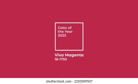 Color of the year 2023. Viva Magenta color background. 