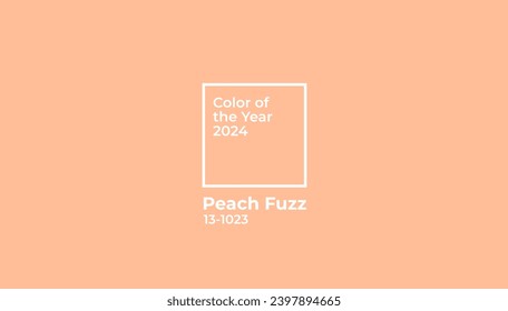 Color of the year 2024. Peach Fuzz color background. 