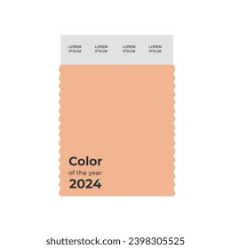 Color of the Year 2024. Peach fuzz. Vector