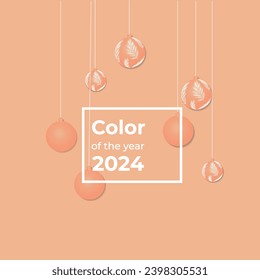 Color del año 2024. Peach fuzz. Vector