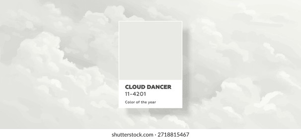 Color Del Año 2026. Bailarina de la nube. Ilustración vectorial