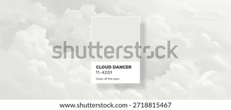 Color Of The Year 2026. Cloud dancer. Vector illustration
