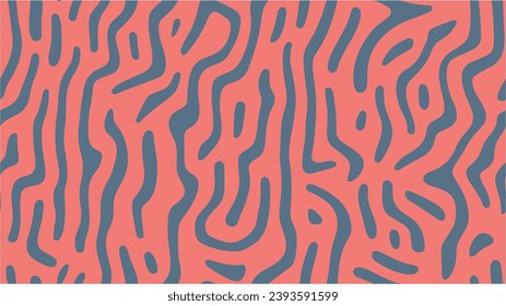 Color of the year. Colorful illustration. Line art. Colorful wavy background. Print for postcards, posters, banners, scrapbooking. Zebra. Seamless.