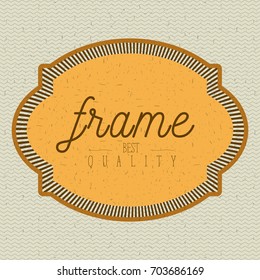 color zigzag lines background with yellow ornamental frame best quality text vector illustration