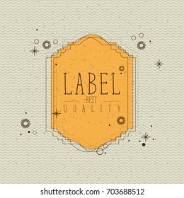 color zigzag lines background with yellow decorative label best quality text vector illustration