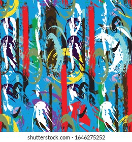 colorabstract ethnic pattern in graffiti style with elements of urban modern style bright quality illustration for your design