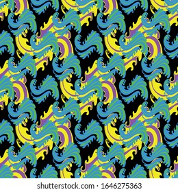 colorabstract ethnic seamless pattern in graffiti style with elements of urban modern style bright quality illustration for your design