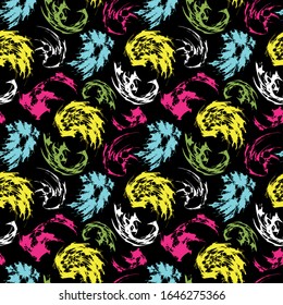 colorabstract ethnic seamless pattern in graffiti style with elements of urban modern style bright quality illustration for your design