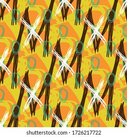 colorabstract ethnic seamless pattern in graffiti style with elements of urban modern style bright quality illustration for your design