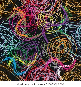 colorabstract ethnic seamless pattern in graffiti style with elements of urban modern style bright quality illustration for your design
