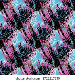 colorabstract ethnic seamless pattern in graffiti style with elements of urban modern style bright quality illustration for your design