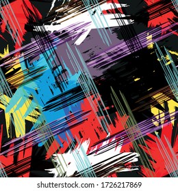 colorabstract ethnic seamless pattern in graffiti style with elements of urban modern style bright quality illustration for your design