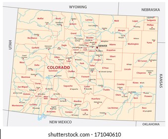 Colorado administrative map