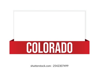 colorado banner design. colorado icon. Flat style vector illustration.