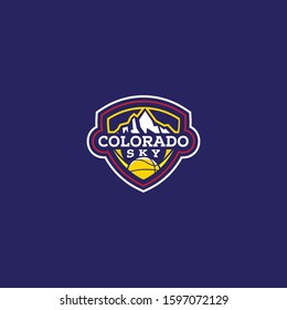 colorado basketball logo design vector template