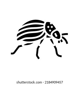 colorado beetle glyph icon vector. colorado beetle sign. isolated symbol illustration