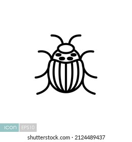 Colorado beetle icon. Agriculture sign. Graph symbol for your web site design, logo, app, UI. Vector illustration, EPS10.