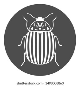 Colorado beetle icon. Potato pest symbol. Vector.