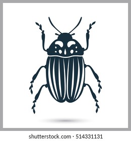 Colorado beetle icon. Simple design for web and mobile