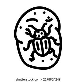 colorado beetle line icon vector. colorado beetle sign. isolated contour symbol black illustration