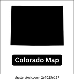 Vetor de mapa de silhueta preta do ColoradoName