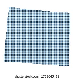 Colorado Blue Dotted Map für Quantum Tech Hubs und Cold Atom Computing. Colorado State gepunktete Karte. 