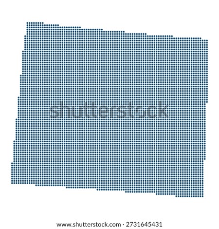 Colorado Blue Dotted Map for Quantum Tech Hubs and Cold Atom Computing. Colorado state dotted map. 