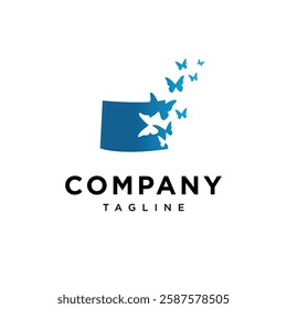 Colorado Butterfly Logo Icon Vector